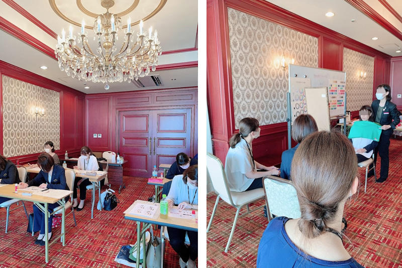 アークベルでのパーソナルカラー研修風景