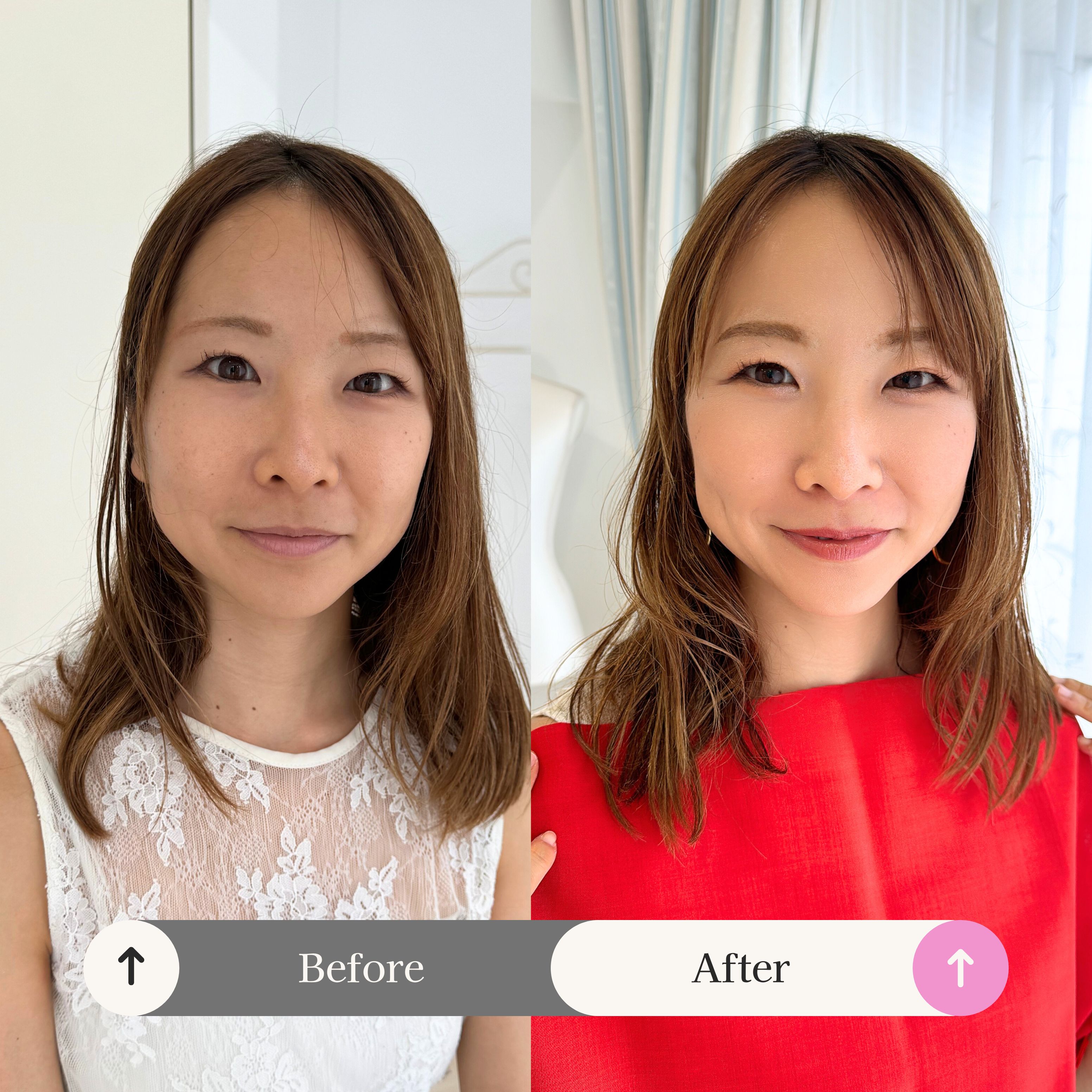 パーソナルカラー診断&骨格診断・あか抜けメイクレッスン 劇的before & after