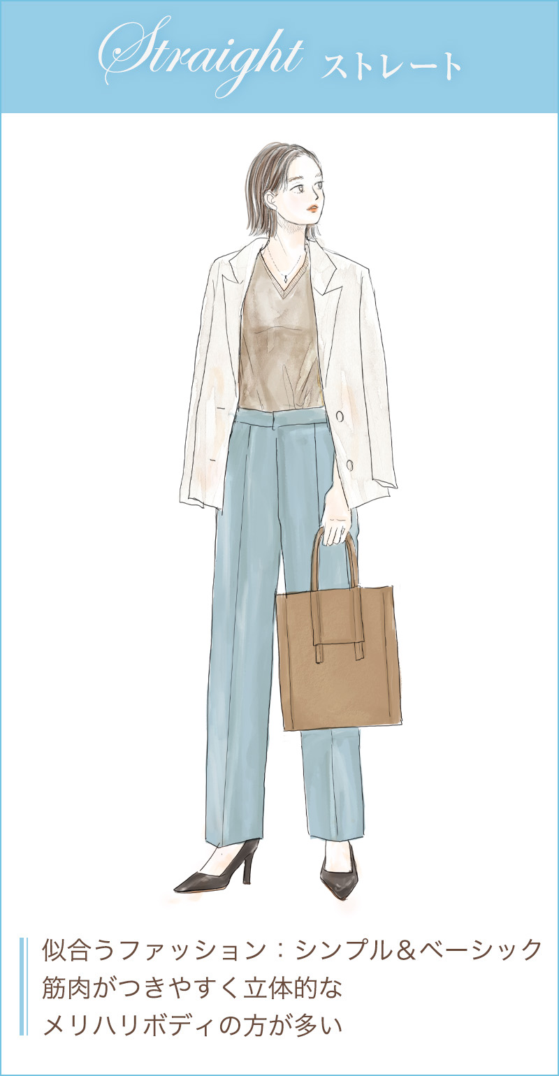 ストレートタイプイラスト