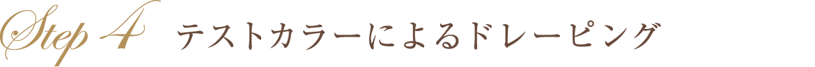 テストカラーによるドレーピング