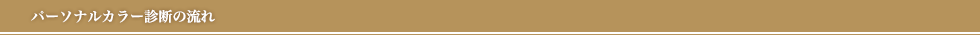 パーソナルカラー診断の流れ