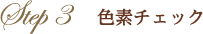 Step3　色素チェック